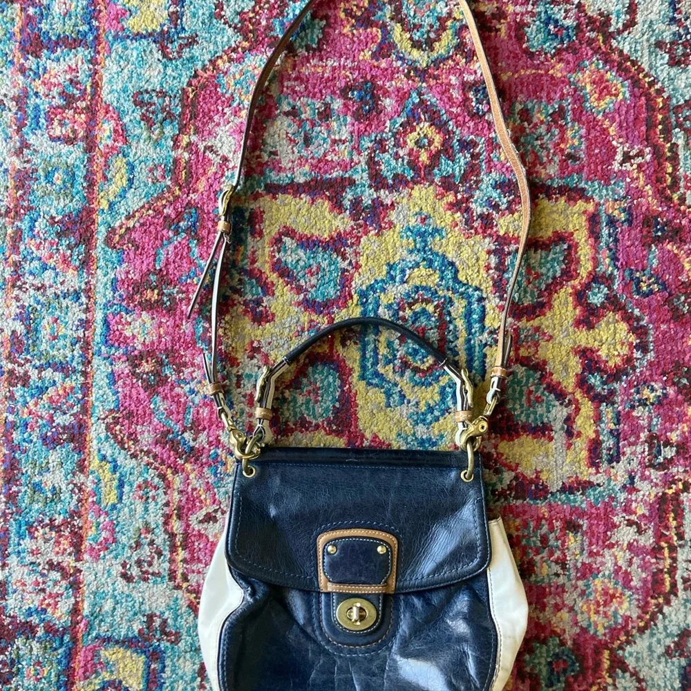 Vintage Coach 70th Anniversary Nautical Leather Crossbody Bag - Picture 7 of 16